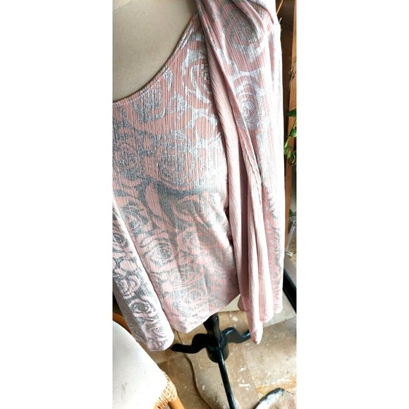 VTG Women's Duo Top size M Pink Silver Made in USA - Picture 5 of 7